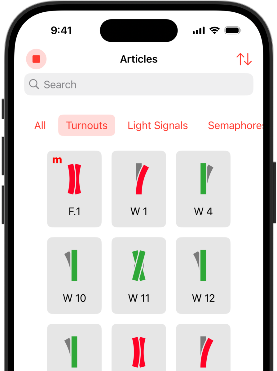 Controlling articles from Märklin Central Station with RailControl Pro on Mac, iPad and iPhone