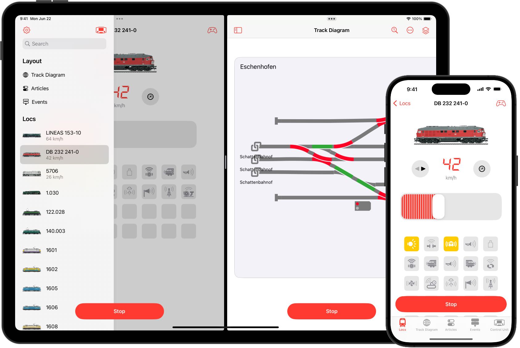 Märklin CS3 connected to Mac, iPad and iPhone with RailControl Pro